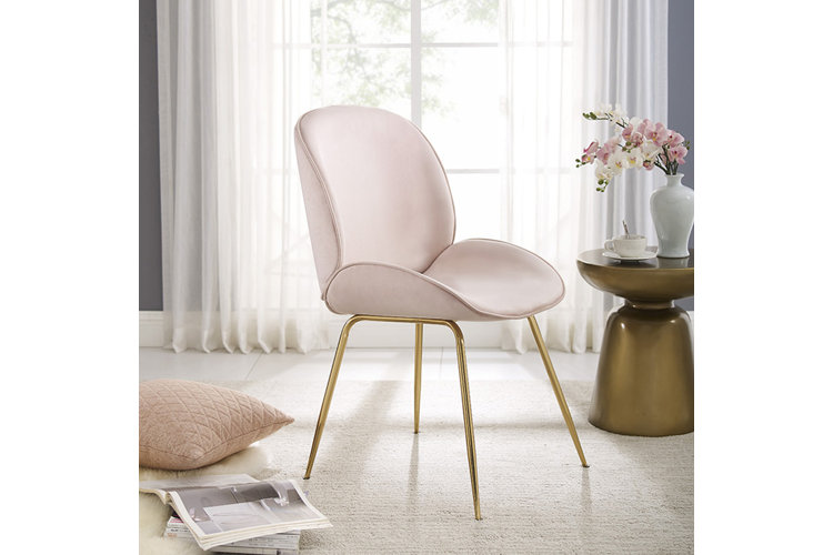 Amoroso velvet side deals chair